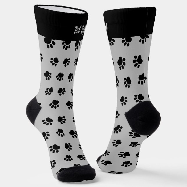 Pet Paws Pattern Socks (Angled)