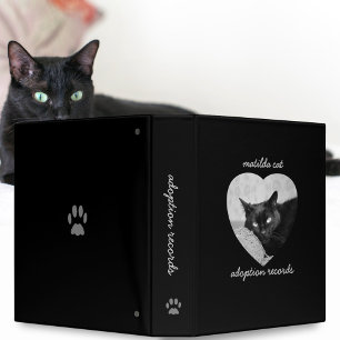 Pet Photo Adoption Records 3 Ring Binder
