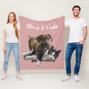 Pet Photo Blanket with Custom Name & Personalized