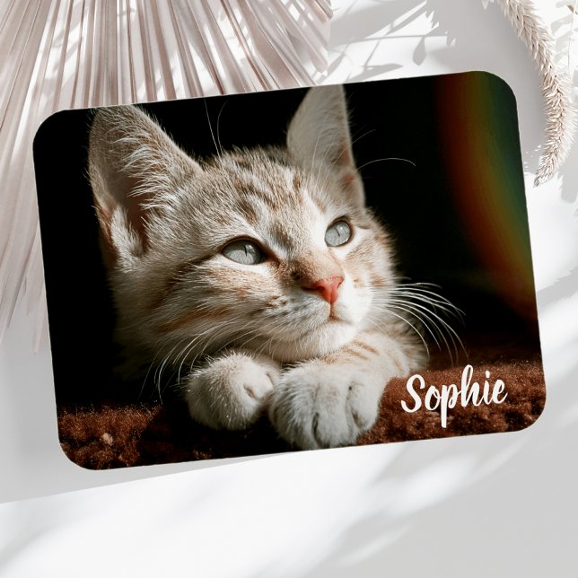 Pet Photo Block Magnet (Cat Photo Magnet)