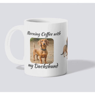 Pet Photo Brown Dachshund Personalize Mug