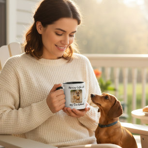 Pet Photo Brown Dachshund Personalize Mug