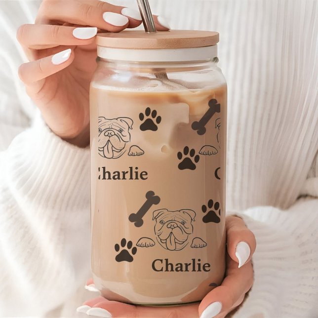 Pet Photo Can Glass Cup Barware personnalisé (Créateur téléchargé)