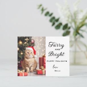 Pet Photo Christmas Card - Personalized Holiday
