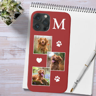 Pet Photo Collage Modern Orange Dog iPhone 12 Pro Case