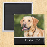 Pet Photo Custom Personalize Magnet<br><div class="desc">This design was created though digital art. It may be personalized in the area provide or customizing by choosing the click to customize further option and changing the name, initials or words. You may also change the text colour and style or delete the text for an image only design. Contact...</div>