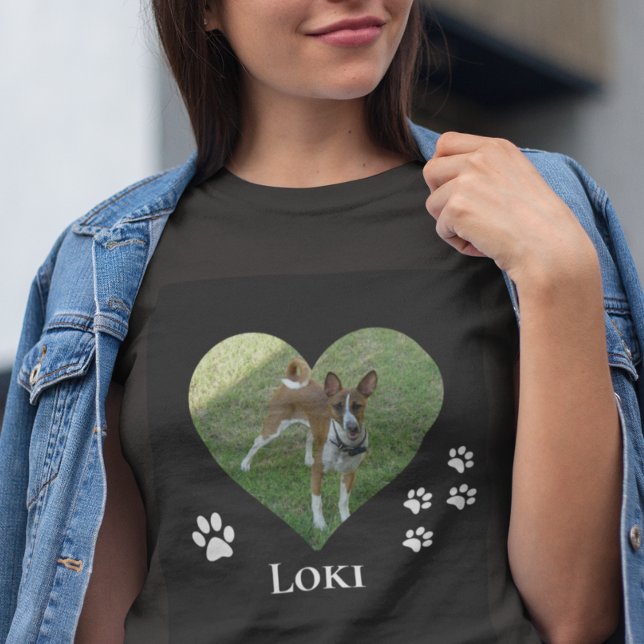 Pet Photo Customize Heart Photo T-Shirt (Creator Uploaded)