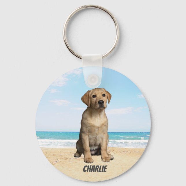 Pet Photo Dog Lover Keepsake Keychain (Front)