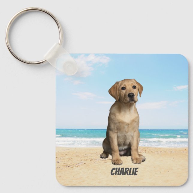 Pet Photo Dog Lover Keepsake Keychain (Front)