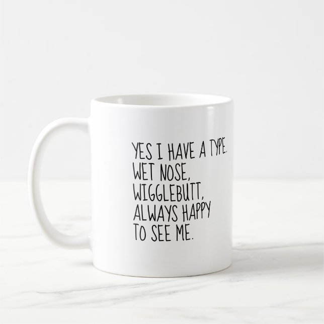 Pet Photo Dog Mom Quote  Coffee Mug (Left)