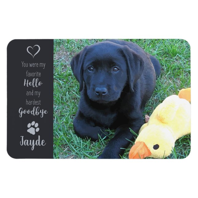 Pet Photo - Dog Photo - Cat Photo - Pet Memorial Magnet (Horizontal)
