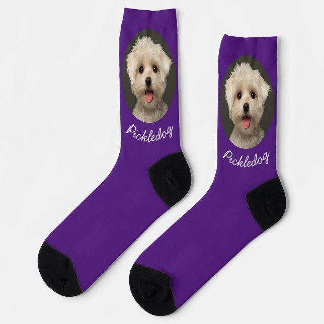 Pet Photo for Dog or Cat Owner Socks (Left)
