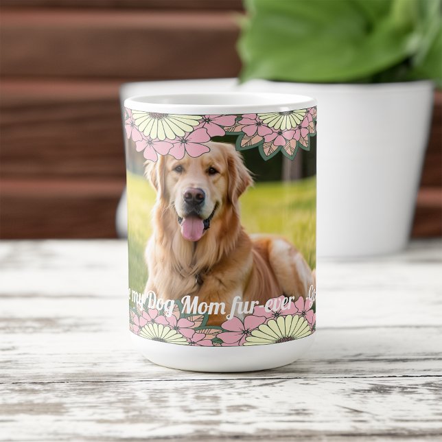 Pet Photo Framed In Flowers Coffee Mug (Creator Uploaded)