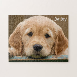 Pet Photo - Golden Retriever - Dog Photo Jigsaw Puzzle