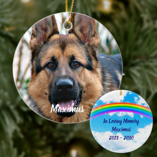 Pet Photo Memorial - Add Your Photo - Dog Photo Ceramic Ornament