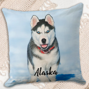 Pet Photo Memorial - Add Your Photo - Dog Photo Throw Pillow