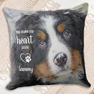 Pet Photo Memorial - Add Your Photo - Dog Photo Throw Pillow