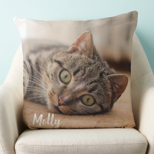 Pet Photo Memorial - Add Your Photo - Dog Photo Throw Pillow