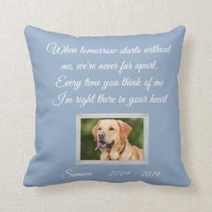 Pet Photo Memorial Customize Dog Cat Photo Throw Pillow