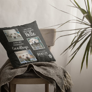 Pet Photo Memorial Dog Keepsake   Pet Loss Throw Pillow