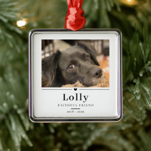Pet Photo Memorial Elegant Ornament