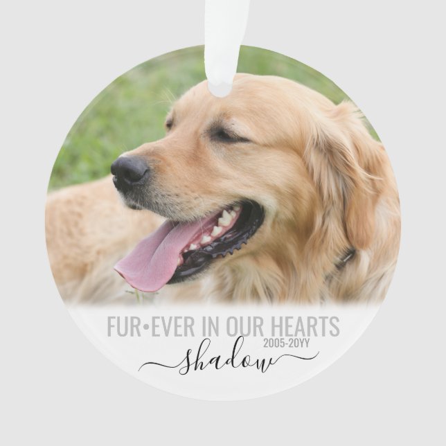 Pet Photo Memorial pour toujours dans nos coeurs (devant)