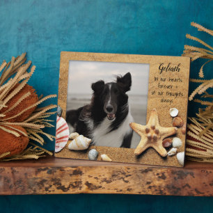 Pet Photo Memory Standing Beach Shells Plaque
