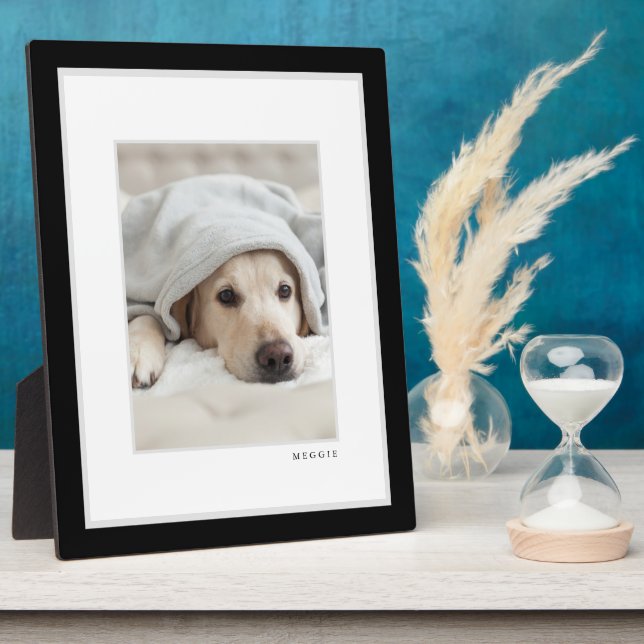 Pet Photo | Modern Minimal Black & White Frame Pet (Side)
