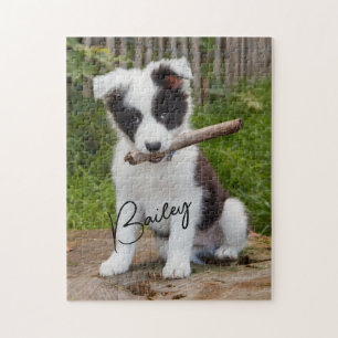 Pet Photo Name Jigsaw Puzzle