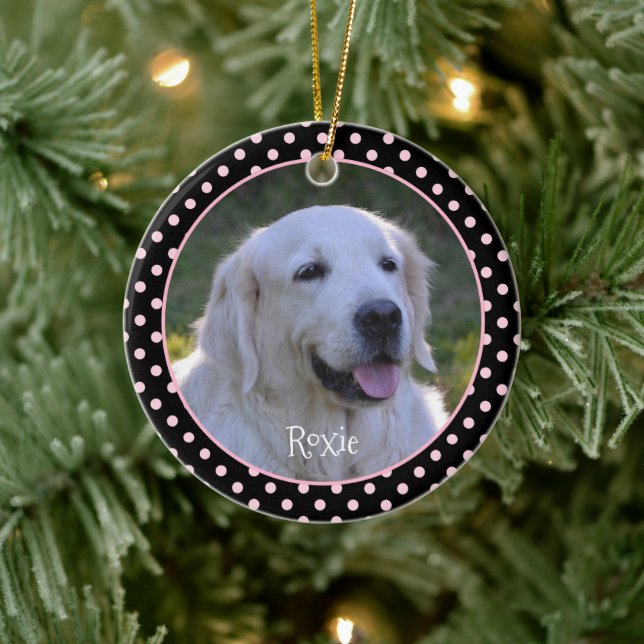 Pet Photo Personalized Ceramic Ornament (Tree)