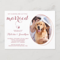 Pet Photo Personalized Dog Wedding Rose Gold 