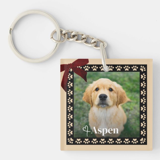 Pet Photo Personalized Keychain (Front)