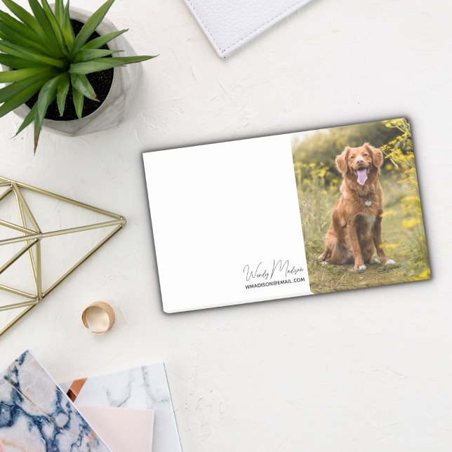 Pet Photo Personalized Name Post-it Notes (Creator Uploaded)