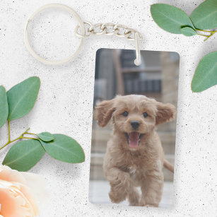 Pet Photo   Picture Upload Cute Adorable Dog Keychain