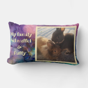 Pet Photo - purple paint Lumbar Pillow