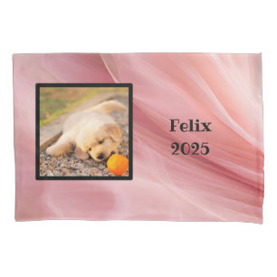 Pet photo - rose silk pillowcase