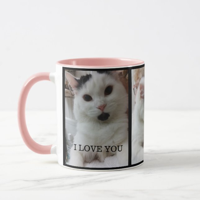 Pet Photo Template Custom Cat Mug (Left)