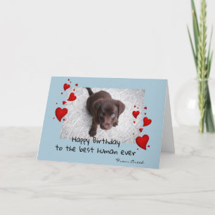 Pet Photo Template Happy Birthday Customize Card