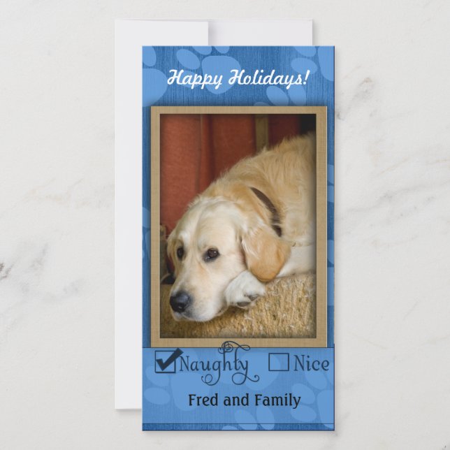 Pet Photo Template - Naughty or nice (Front)