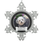 Pet Photo with Dog Bone - black white polka