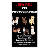 Pet Photographer Animal Folded Business Card