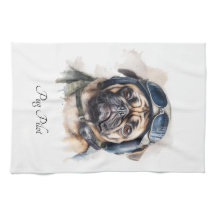 Pet Pilot Pug customizable