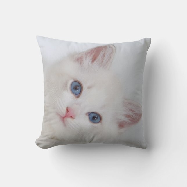 Pet Portrait Template Throw Pillow (Front)