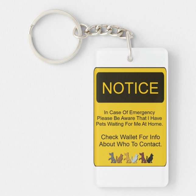 Pet Protection Keychain (Front)