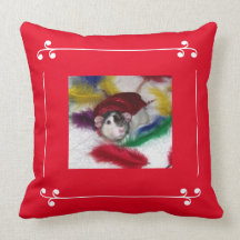 Pet Rat "Oreo" Throw Pillow