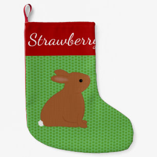 Pet Red Rabbit Personalized Christmas Small Christmas Stocking