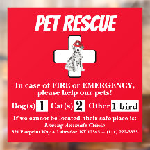 Pet Rescue Window Cling