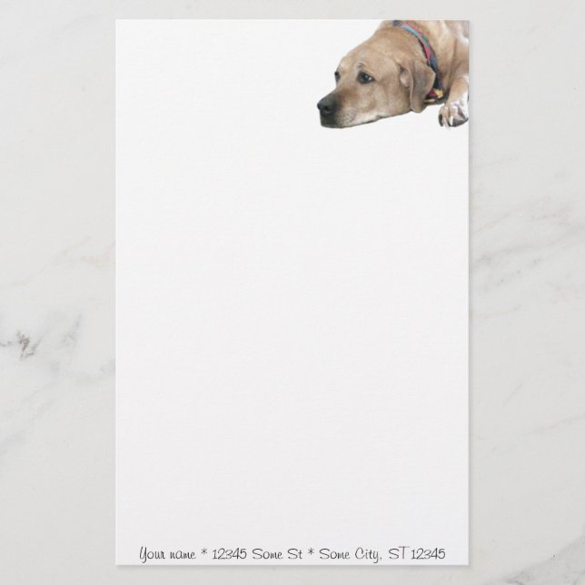 Pet Rhodesian Ridgeback Dog Picture Stationery (Front)
