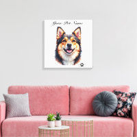Pet’s Simple Modern Name & Photo Custom Design