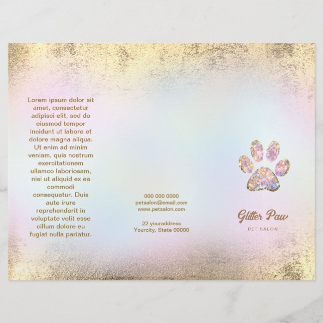 pet salon  brochure (Front)